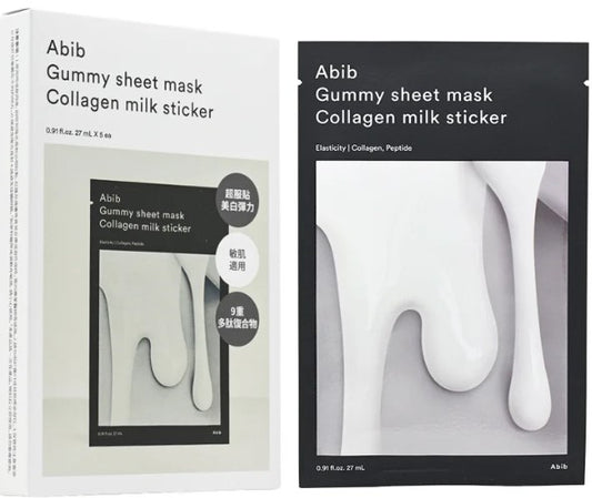 Abib Gummy Sheet Mask Collagen Milk Sticker Lakštinė veido kaukė su kolagenu, 1 vnt.