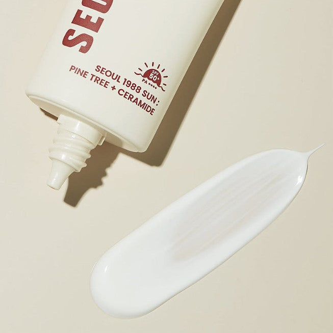 K-SECRET - SEOUL 1988 Sun : Pine Tree + Ceramide 50+ PA++++ - Drėkinamasis Veido Kremas su Filtru - 50ml