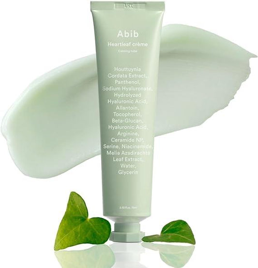 Abib Heartleaf Crème Calming Tube - kremas jautriai sudirgusiai odai, 75ml