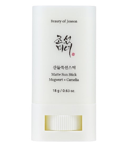 BEAUTY OF JOSEON Matte Sun Stick Mugwort + Camelia SPF50+ pieštukinė apsauga nuo saulės