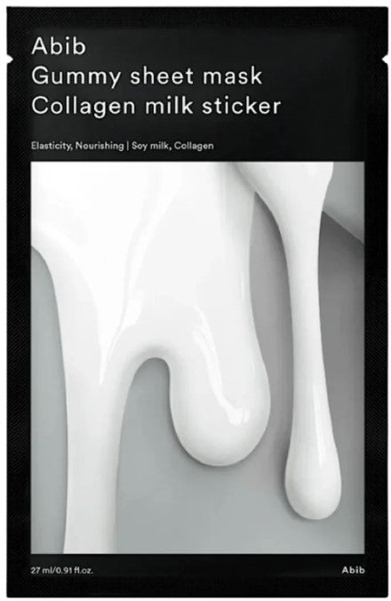 Abib Gummy Sheet Mask Collagen Milk Sticker Lakštinė veido kaukė su kolagenu, 1 vnt.